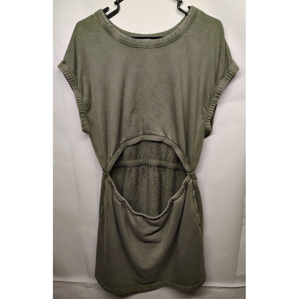 aerie Olive Green Cutout T-Shirt Dress